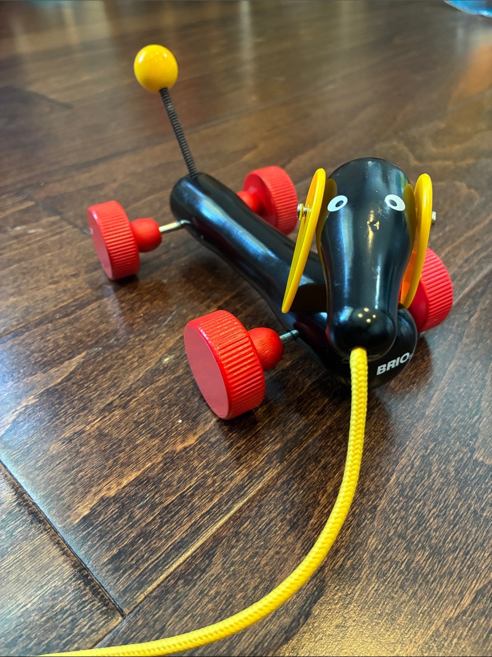 Brio pull behind sausage dog